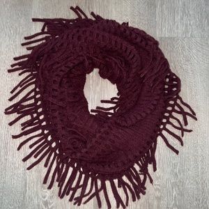 Burgundy infinity scarf